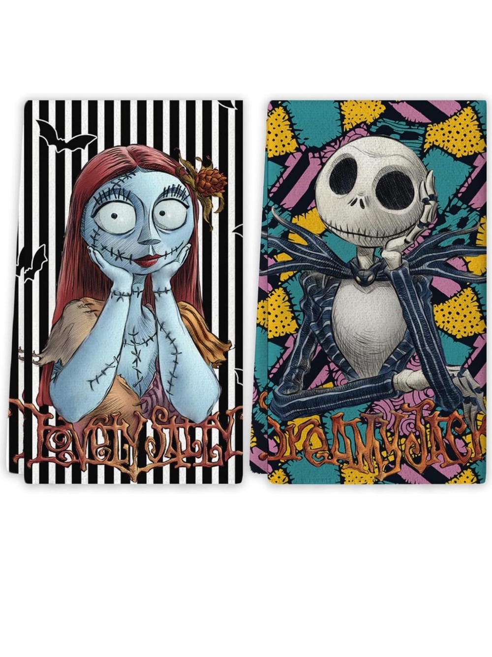Halloween Kitchen Towels Dish Towels Gothic Decor Day of The Dead Halloween Deco